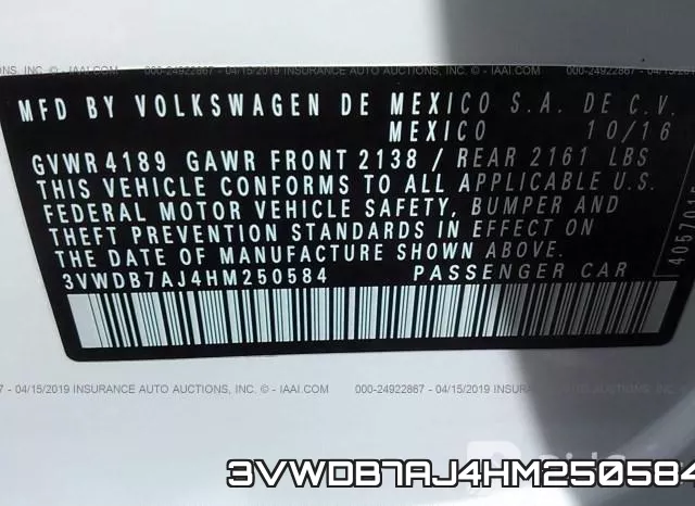 3VWDB7AJ4HM250584 фото 10