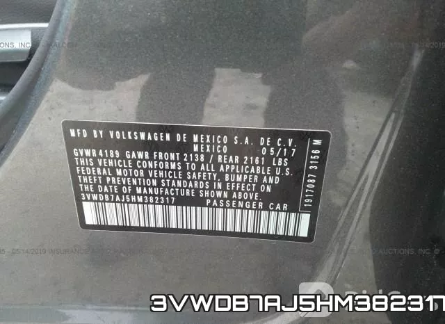 3VWDB7AJ5HM382317 фото 10
