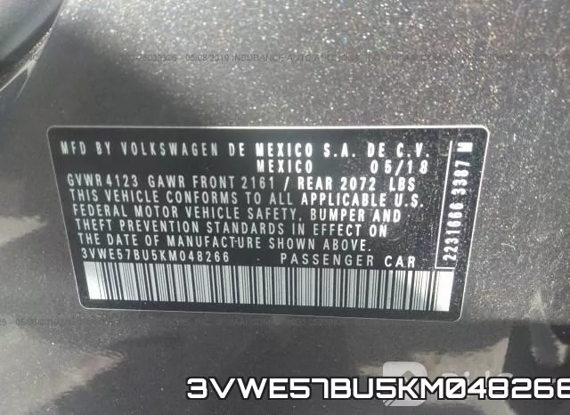 3VWE57BU5KM048266 фото 10