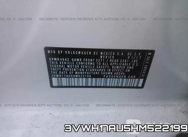 3VWH17AU5HM522199 фото 10