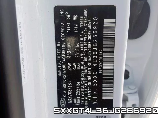 5XXGT4L36JG266920 фото 2