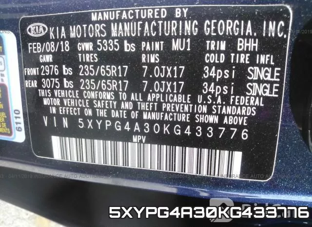 5XYPG4A30KG433776 фото 10