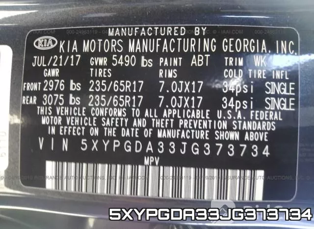 5XYPGDA33JG373734 фото 10
