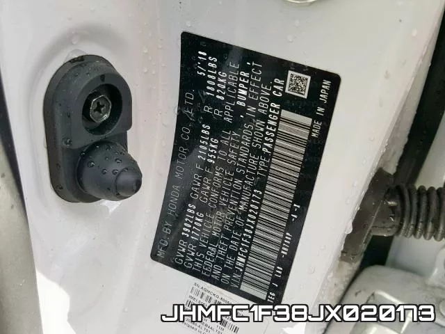 JHMFC1F38JX020173 фото 2