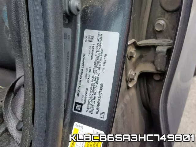 KL8CB6SA3HC749801 фото 2