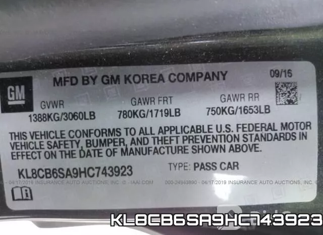 KL8CB6SA9HC743923 фото 10