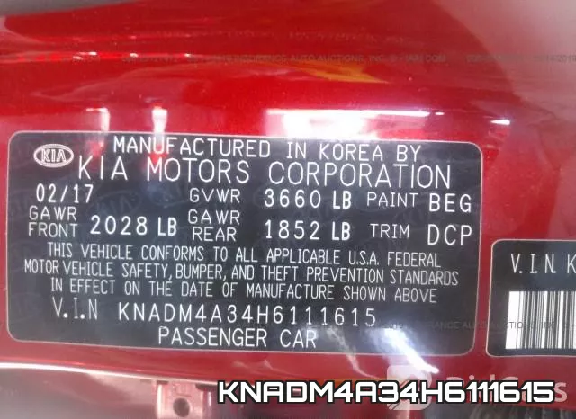 KNADM4A34H6111615 фото 10