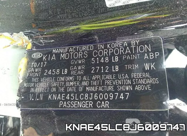 KNAE45LC8J6009747 фото 10