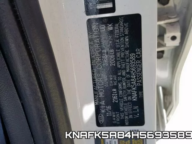 KNAFK5A84H5693589 фото 2