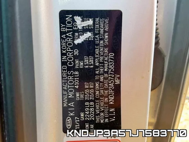 KNDJP3A57J7583770 фото 2