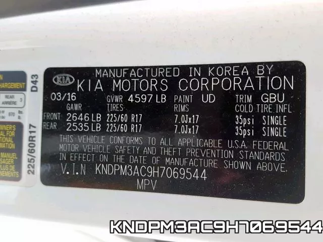 KNDPM3AC9H7069544 фото 2