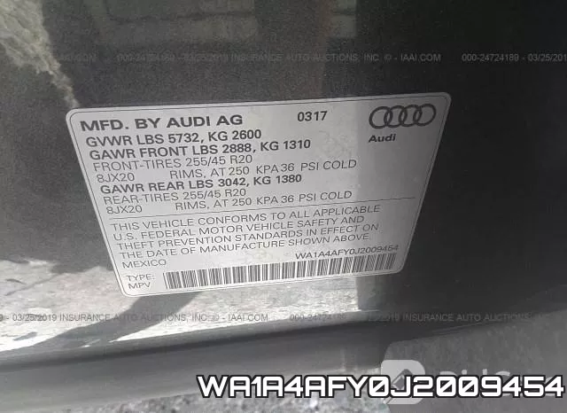 WA1A4AFY0J2009454 фото 9