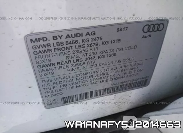 WA1ANAFY5J2014663 фото 10