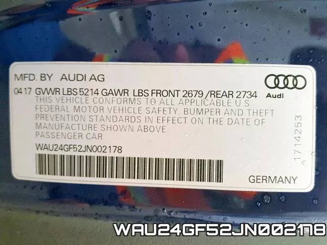 WAU24GF52JN002178 фото 2