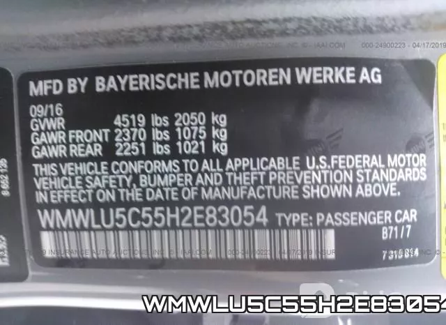 WMWLU5C55H2E83054 фото 9
