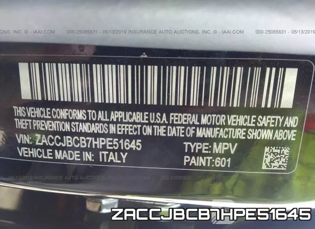ZACCJBCB7HPE51645 фото 10