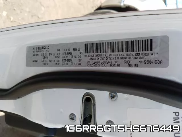 1C6RR6GT5HS676449 фото 2