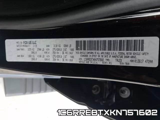 1C6RREBTXKN757602 фото 2