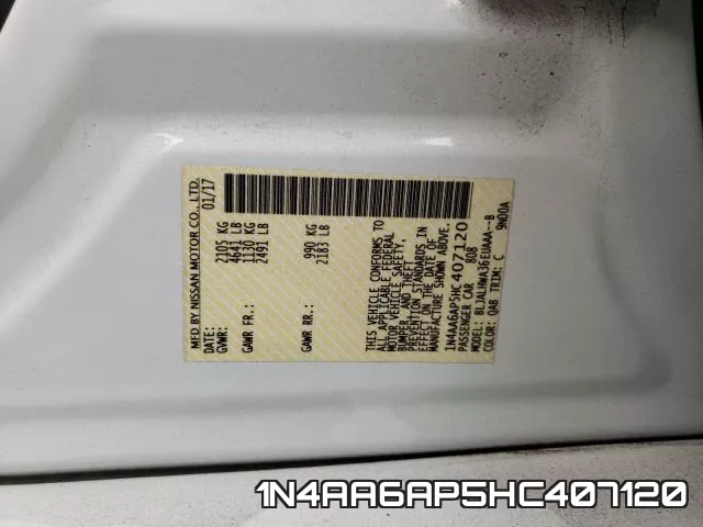 1N4AA6AP5HC407120 фото 2