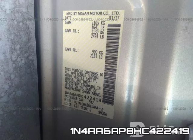 1N4AA6AP8HC422419 фото 9