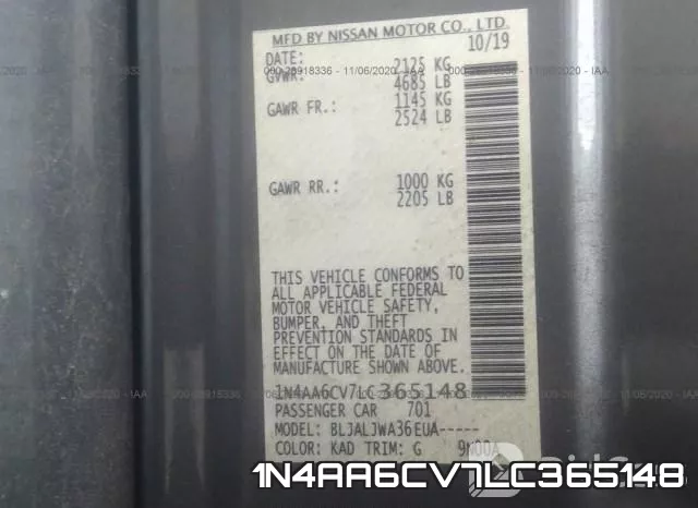 1N4AA6CV7LC365148 фото 10