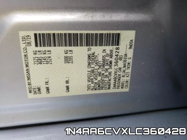 1N4AA6CVXLC360428 фото 2