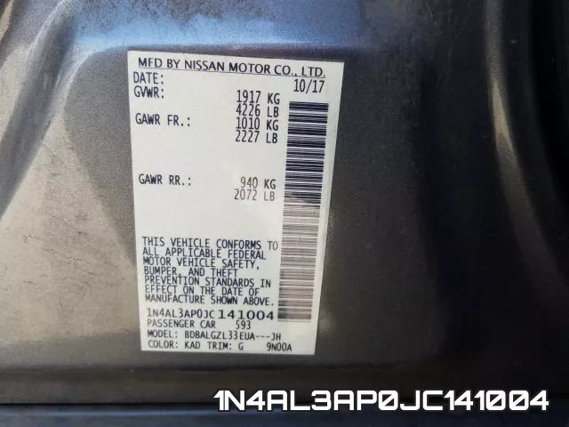 1N4AL3AP0JC141004 фото 2