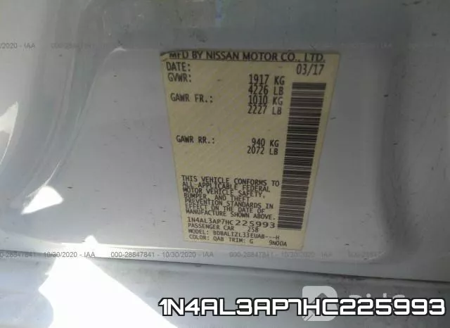 1N4AL3AP7HC225993 фото 10
