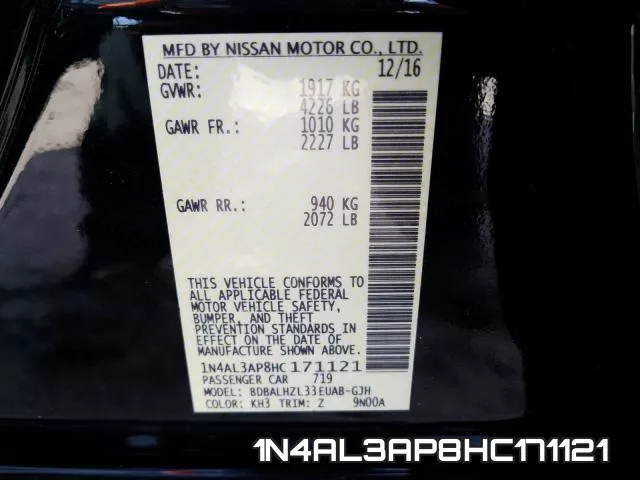 1N4AL3AP8HC171121 фото 2