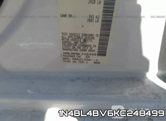 1N4BL4BV6KC248499 фото 10