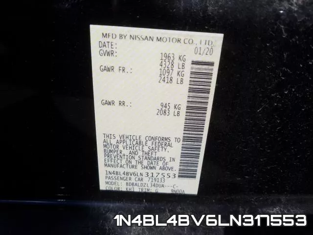 1N4BL4BV6LN317553 фото 2