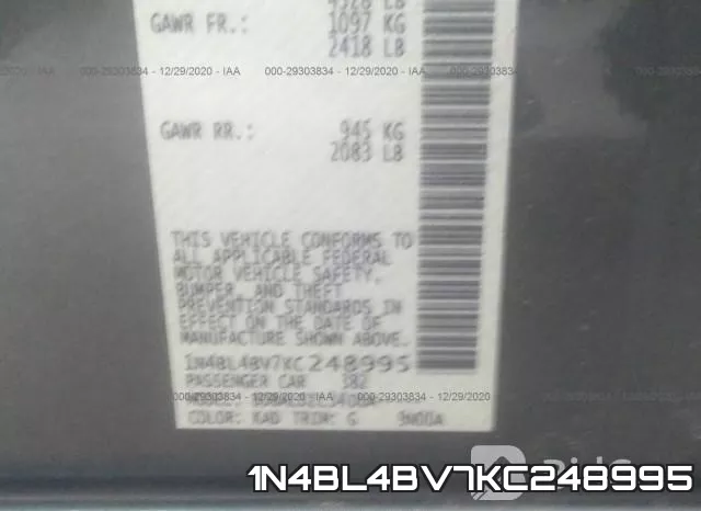 1N4BL4BV7KC248995 фото 10