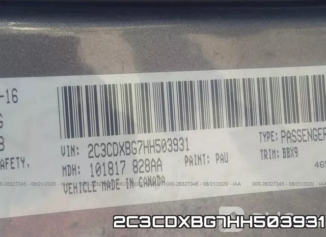 2C3CDXBG7HH503931 фото 10