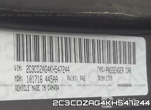 2C3CDZAG4KH547244 фото 10