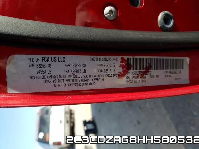 2C3CDZAG8HH580532 фото 2