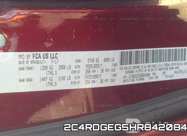 2C4RDGEG5HR842084 фото 9