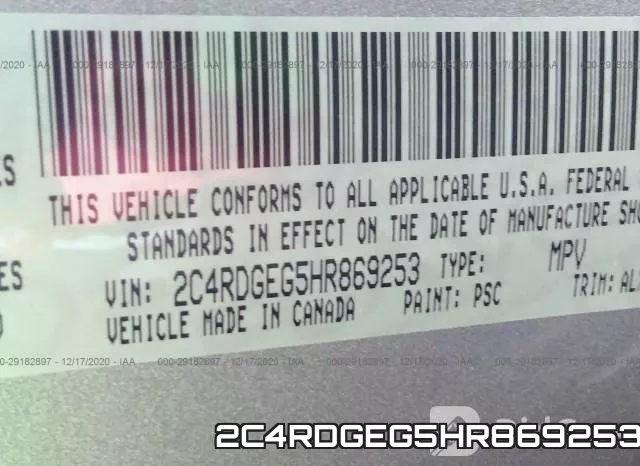 2C4RDGEG5HR869253 фото 10