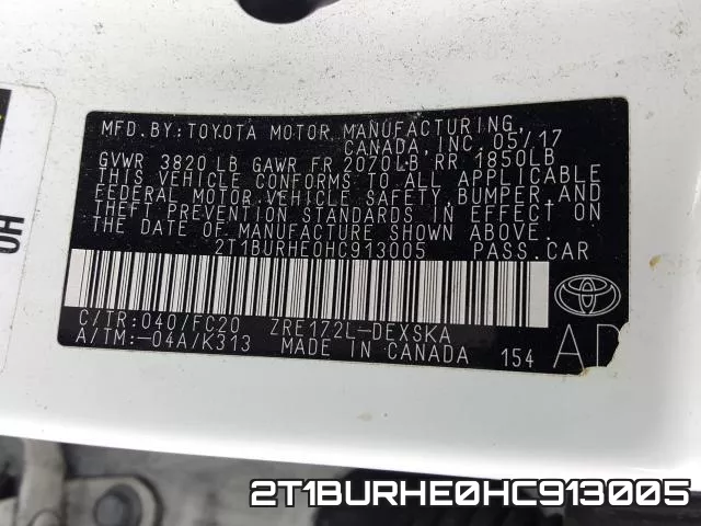 2T1BURHE0HC913005 фото 2