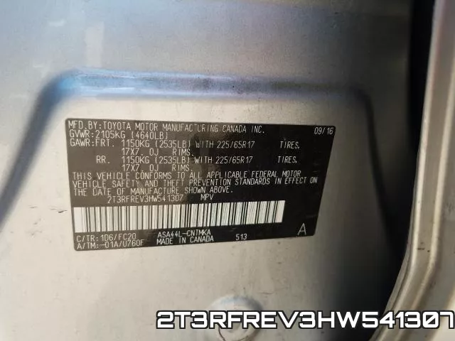 2T3RFREV3HW541307 фото 2