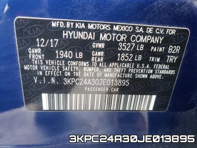 3KPC24A30JE013895 фото 2