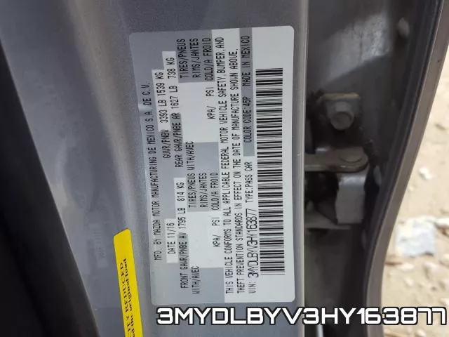 3MYDLBYV3HY163877 фото 2