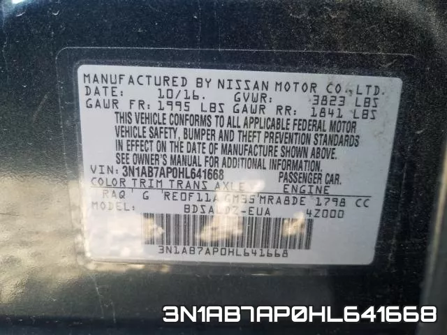 3N1AB7AP0HL641668 фото 2