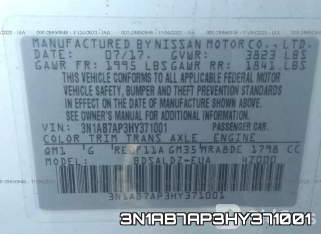 3N1AB7AP3HY371001 фото 10