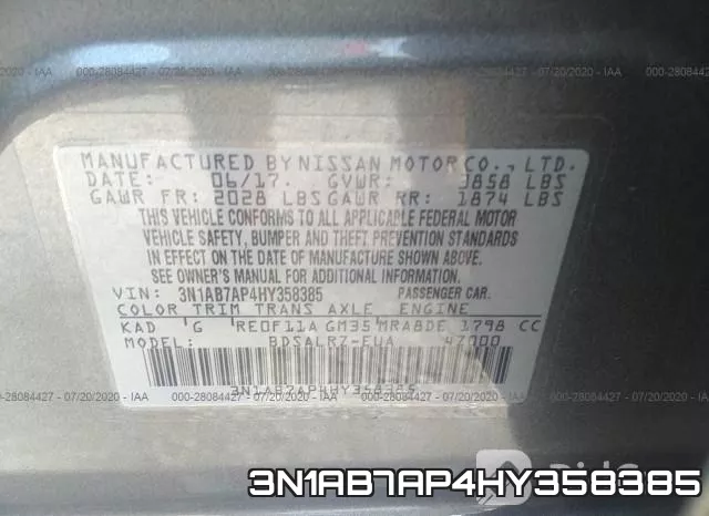 3N1AB7AP4HY358385 фото 9