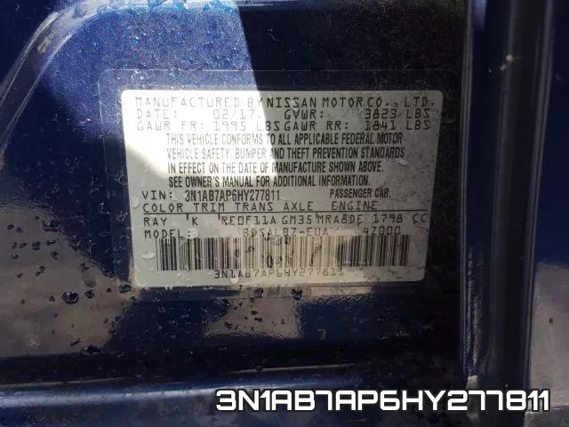 3N1AB7AP6HY277811 фото 2