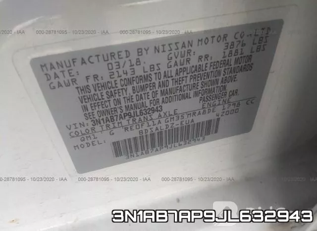 3N1AB7AP9JL632943 фото 9