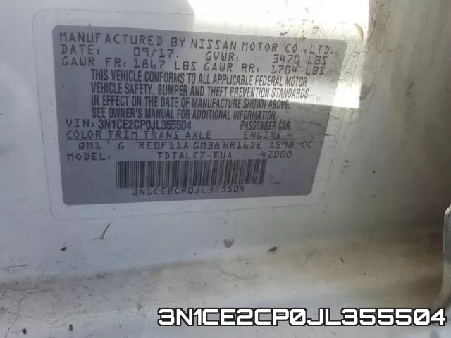 3N1CE2CP0JL355504 фото 2