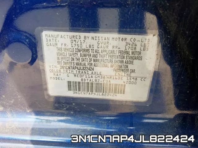 3N1CN7AP4JL822424 фото 2