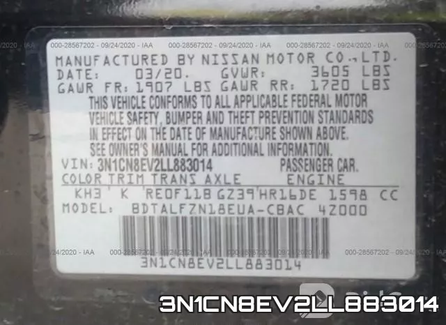 3N1CN8EV2LL883014 фото 10