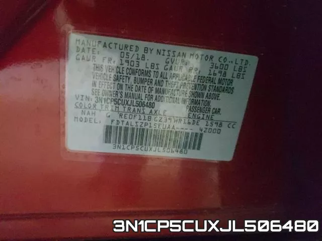 3N1CP5CUXJL506480 фото 2